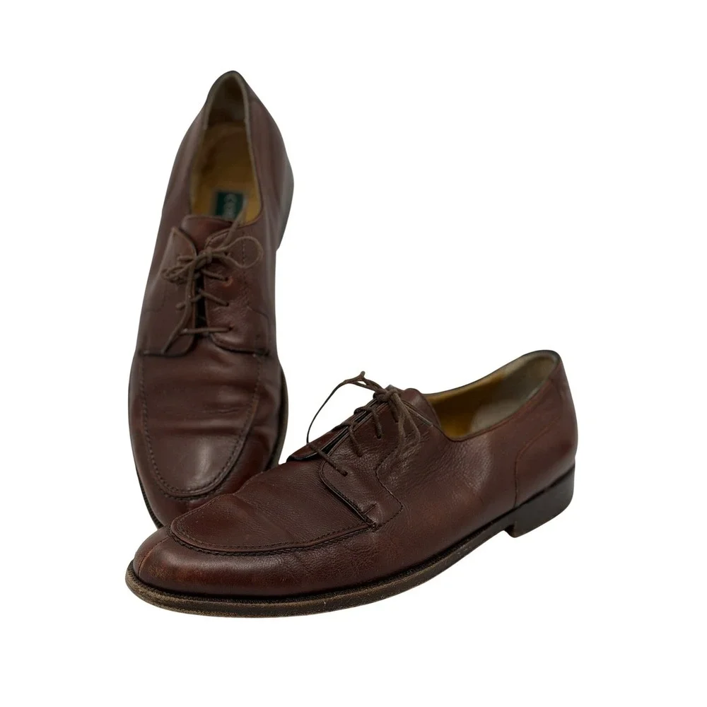 Cole Haan Mens Brown Leather Split Toe Derby Lace Up Dress Shoes Size 10 B